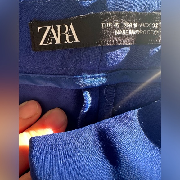 Zara Royal Blue Ankle Dress Pants-Size 10 - Picture 5 of 6